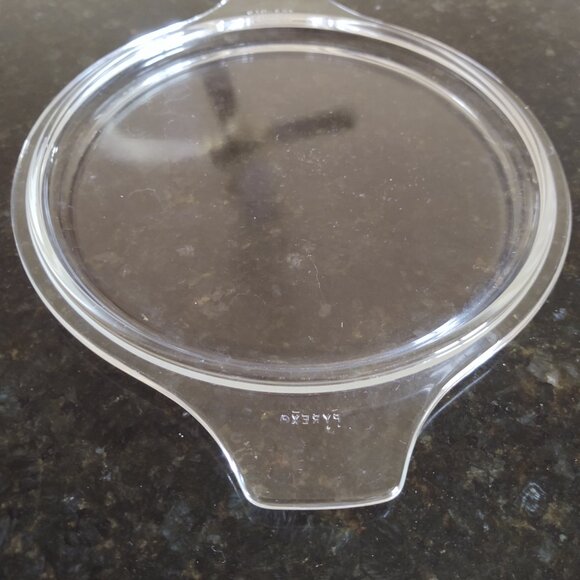 PYREX BUTTERFLY GOLD CASSEROLE DISH  REPLACEMENT LID 475 C-31 FLAT TAB HANDLES - Picture 5 of 7